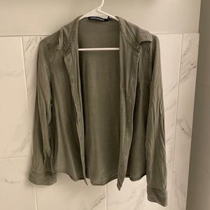 Calvin Klein Army Green Buttondown Casual Dress Shirt